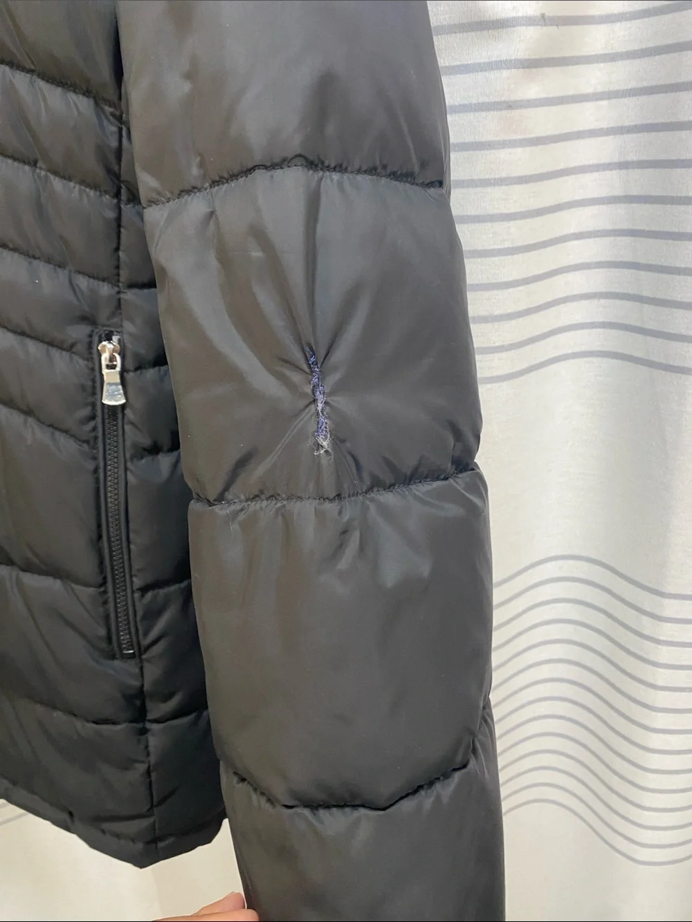 Calvin Klein Women's Black Quilted Puffer with Faux Fur Trim Hood